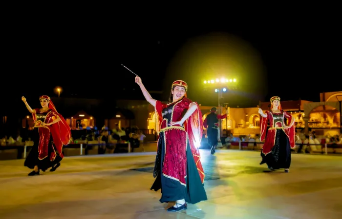 Sunset dune bashing during desert safari with BBQ dinner Dubai